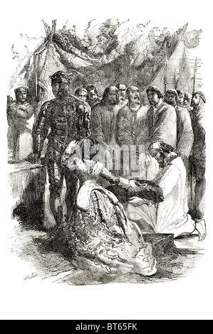 Regina philippa intercedendo per burgessess di Calais Hainault Philippe d'Avesnes de Hainaut 24 Giugno 1314 - 15 agosto 1369 era il Foto Stock