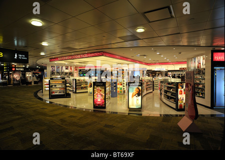 Negozi Duty Free in Aeroporto Changi di Singapore Foto Stock