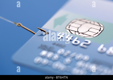 Agganciato sulla carta di credito Foto Stock