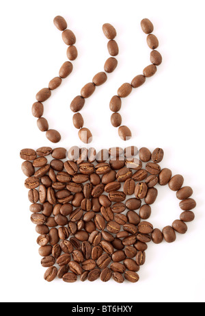 Tazza del chicco di caffè Foto Stock