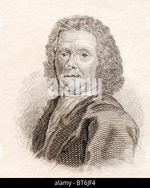 Herman Boerhaave, 1668 a 1738. Botanico olandese, umanista e medico. Foto Stock