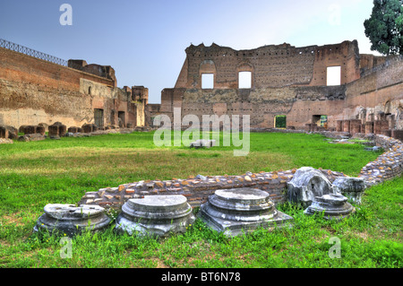 La Domus Flavia, Palatino, Fori Imperiali Roma Italia Foto Stock