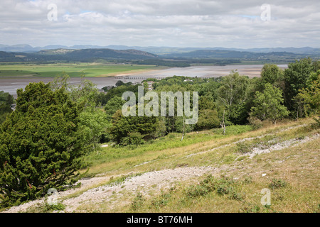 Il Kent estuario a Arnside Knott, Cumbria, England, Regno Unito Foto Stock