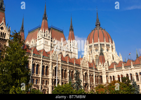 La nazionale ungherese di assemblaggio. Il Parlamento (Országház), Budapest Ungheria Foto Stock