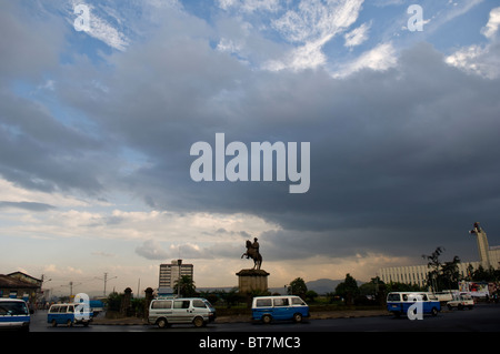 Il monumento di Menelik, Addis Abeba, Etiopia Foto Stock