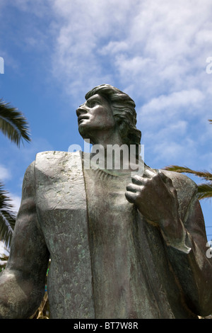 Statua di Cristoforo Colombo a Porto Santo Foto Stock