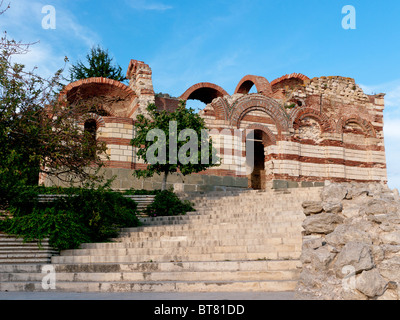Resti storici della chiesa di San Giovanni Aliturgetos in Nessebar, Bulgaria Foto Stock