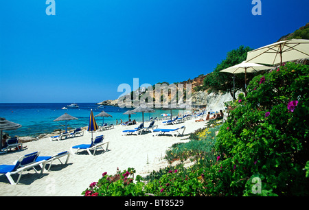 Cala d'Hort ant Es Vedra Island, Ibiza, Isole Baleari, Spagna Foto Stock