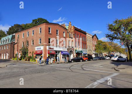 Main St., Northport Harbour, Long Island NY Foto Stock