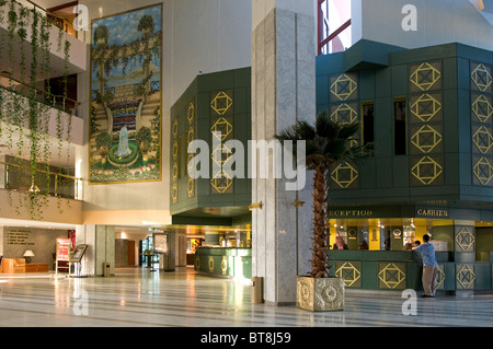 La zona della lobby e del ricevimento e del Pyramisa Isis Hotel Resort in Aswan Egitto Foto Stock