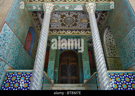 Emarat-e-Badgir o Windcatcher Emarate all'interno di Palazzo Golestan a Teheran in Iran Foto Stock