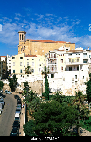 Cattedrale di Mahon, Minorca, Isole Baleari, Spagna Foto Stock