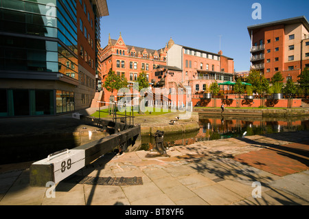 Bloccare 89, Tib serratura, in Rochdale Canal vicino al centro della città di Manchester. Manchester, Inghilterra, Regno Unito Foto Stock