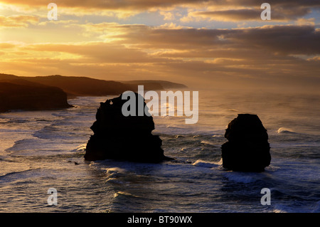 Sunrise sui dodici Apostoli in Australia Great Ocean Road Foto Stock