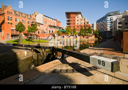 Bloccare 89, Tib serratura, in Rochdale Canal vicino al centro della città di Manchester. Manchester, Inghilterra, Regno Unito Foto Stock