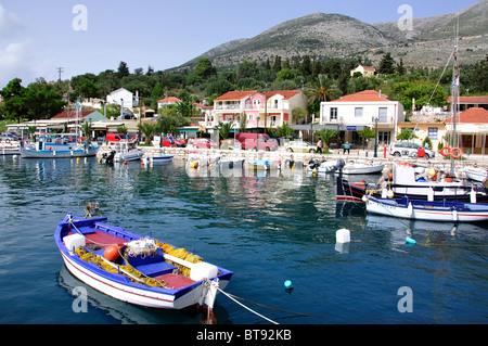 Vista porto, Agia Efimia, Cefalonia (Cefalonia), Isole IONIE, Grecia Foto Stock