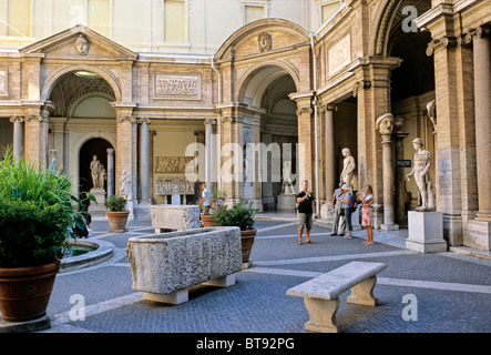 Cortile Ottagono museum, Musei Vaticani, Città del Vaticano, Roma, Lazio, l'Italia, Europa Foto Stock