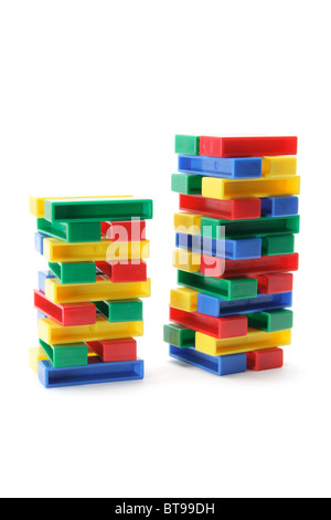 Pile di blocchi di costruzione Foto Stock