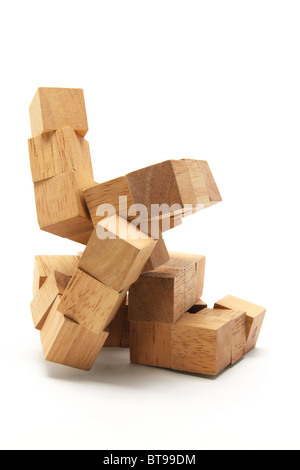 3D puzzle in legno Foto Stock