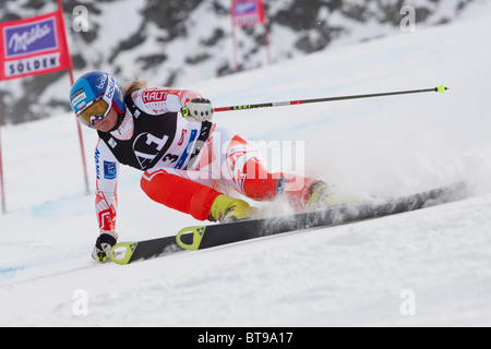 SOELDEN AUSTRIA 23-10-2010, la gara di apertura della donna Audi FIS Coppa del Mondo di Sci Alpino . Foto Stock