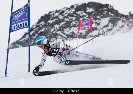 SOELDEN AUSTRIA 23-10-2010, la gara di apertura della donna Audi FIS Coppa del Mondo di Sci Alpino . Foto Stock