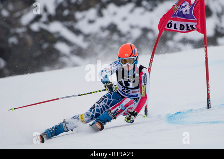 SOELDEN AUSTRIA 23-10-2010, la gara di apertura della donna Audi FIS Coppa del Mondo di Sci Alpino . Foto Stock