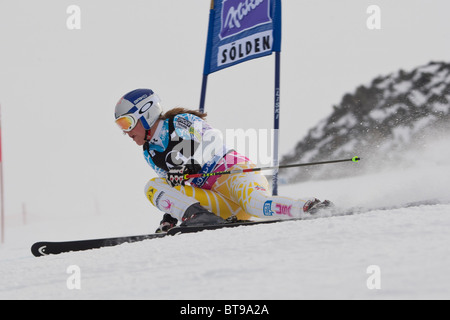 SOELDEN AUSTRIA 23-10-2010, la gara di apertura della donna Audi FIS Coppa del Mondo di Sci Alpino . Foto Stock