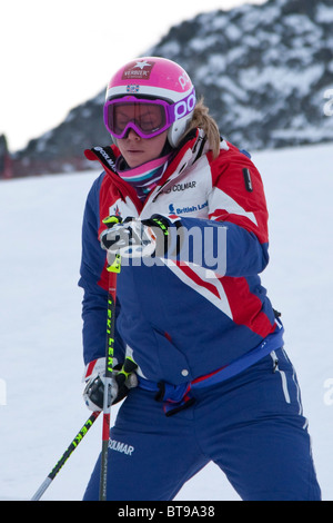 SOELDEN AUSTRIA 23-10-2010, la gara di apertura della donna Audi FIS Coppa del Mondo di Sci Alpino . Foto Stock