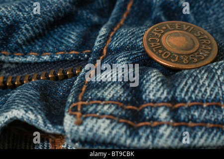 Close-up di jeans denim Foto Stock