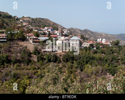 Pedoulas village di monti Troodos, Cipro Foto Stock