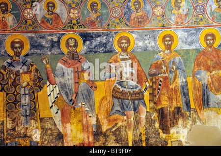 Affreschi di San Andrea Monastero, Museo Bizantino, Solomou Square, Città di Zacinto, Zacinto (Zante), Isole Ionie, Grecia Foto Stock