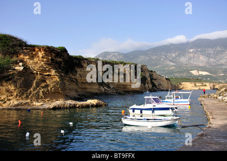 Vista porto, Pessada, Cefalonia (Cefalonia), Isole IONIE, Grecia Foto Stock