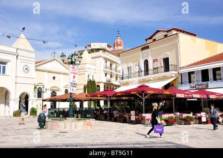 St.Markou Square, Città di Zacinto, Zacinto (Zante), Isole Ionie, Grecia Foto Stock