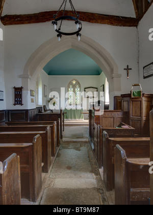 Alton Barnes St Mary Church Interior Wiltshire Foto Stock