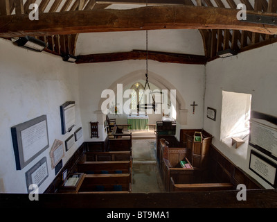 Alton Barnes St Mary Church Interior Wiltshire Foto Stock