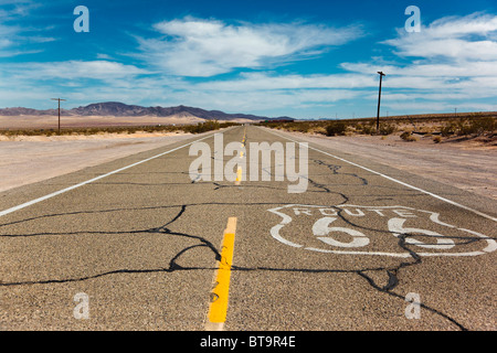 La storica Route 66, Ludlow, California, USA, America del Nord Foto Stock