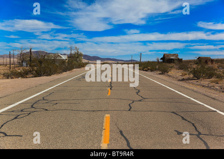 La storica Route 66, Ludlow, California, USA, America del Nord Foto Stock