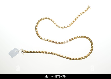 Costoso collana in oro 18k Foto Stock