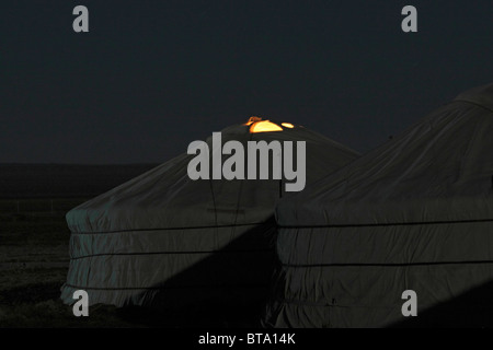 Notte in Mongolia Foto Stock