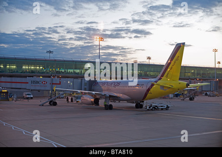 L'aeroporto di Stansted, Essex, Inghilterra. Foto Stock