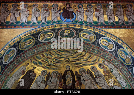 Croazia, Istria, Parenzo, Basilica Eufrasiana, mosaici, Foto Stock