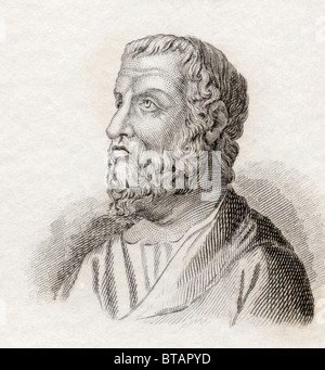 Isocrates, 436 a 338 BC. Il Greco antico retore, uno dei dieci oratori attico. Foto Stock