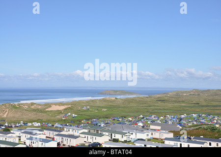 Hillend Caravan Park Penisola di Gower Galles del Sud Foto Stock