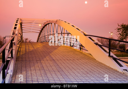 Ponte pedonale su Lake Shore Drive Foto Stock