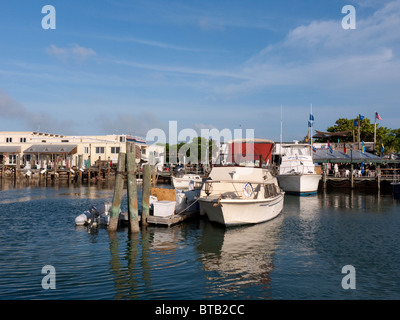 Le banchine da nave a vela la goletta Appledore off Key West in Florida USA Foto Stock