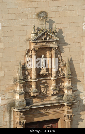 São João de Almedina ingresso della chiesa di Coimbra, Portogallo Foto Stock