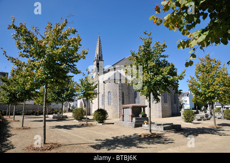 La chiesa di Saint Tudiare, Loctudy, Bretagna Francia Foto Stock