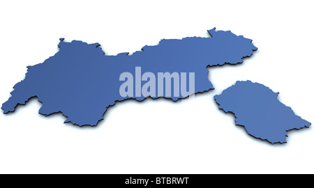 Resi mappa di stato austriaco del Tirolo Foto Stock