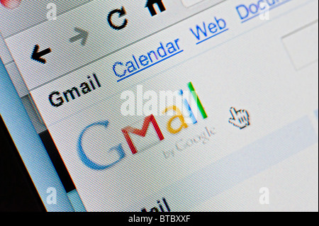 Dalla schermata Home page di Google Gmail e-mail Sito web Foto Stock