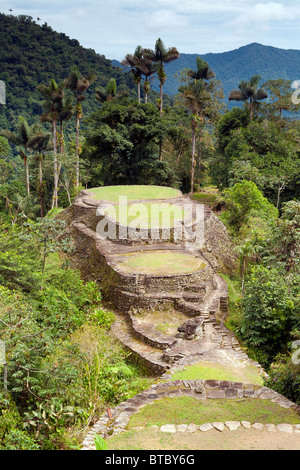 La città perduta (Ciudad Perdida) nella Sierra Nevada de Santa Marta, Colombia Foto Stock